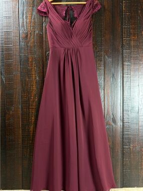 JJs House Burgundy Gown Wedding Guest Special Occasion Dress